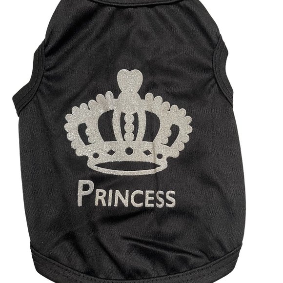 Crown Princess Pet T-shirt - Black - NWT - Various Sizes - Picture 2 of 7